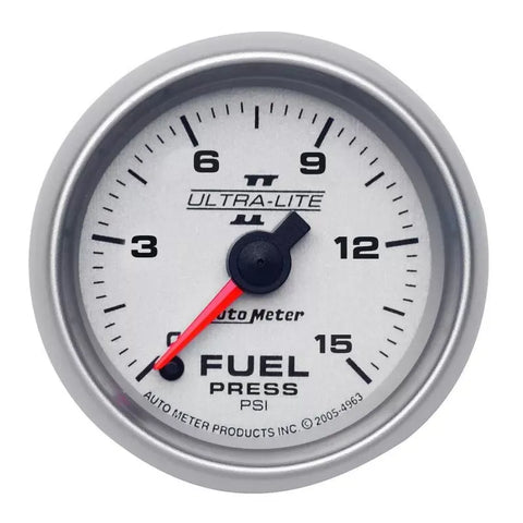 Autometer 2-1/16" 0-15 PSI Fuel Pressure Gauge ULTRA-LITE II | Universal (4961)