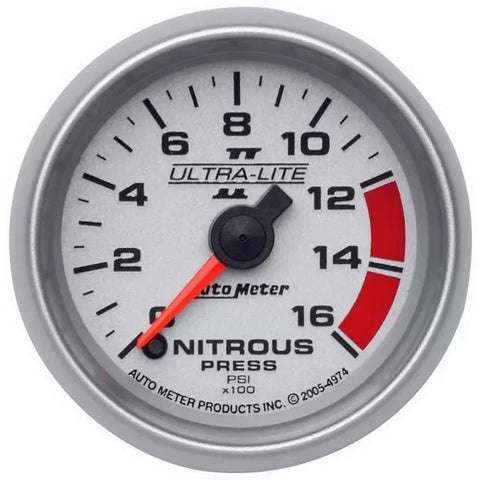 Autometer 2-1/16" 0-1600 PSI Nitrous Pressure Gauge ULTRA-LITE II | Universal (4974)