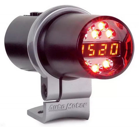 Autometer 0-16000 RPM Digital W/ Multi-Color Led Shift Light Black | Universal (5348)