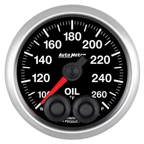 Autometer 2-1/16" 100-260 °F Oil Temperature Gauge Elite | Universal (5638)