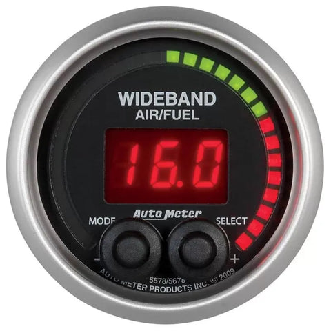 Autometer 2-1/16" 6:1-20:1 AFR Air/Fuel Ratio-Pro Gauge Elite | Universal (5678)