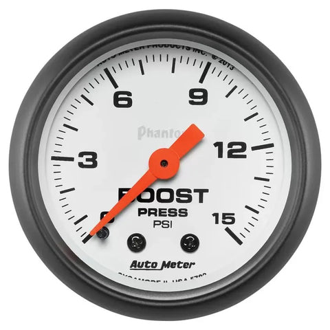 Autometer 2-1/16" 0-15 PSI Boost Gauge Phantom | Universal (5702)