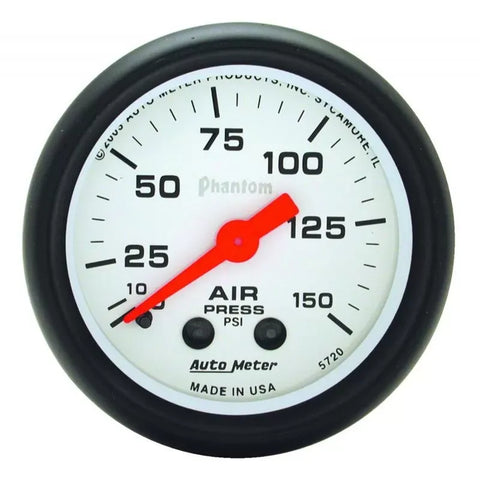 Autometer 2-1/16" 0-150 PSI Air Pressure Gauge Phantom | Universal (5720)
