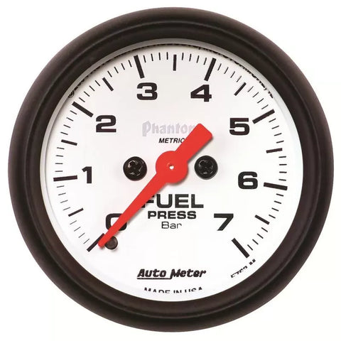 Autometer 2-1/16" 0-7 BAR Fuel Pressure Gauge Phantom | Universal (5763-M)