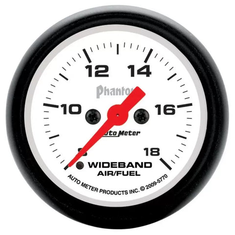 Autometer 2-1/16" ANALOG 8:1-18:1 AFR Air/Fuel Ratio-Wideband Gauge Phantom | Universal (5770)