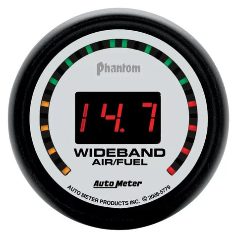 Autometer 2-1/16" 10:1-17:1 AFR Air/Fuel Ratio-Wideband Gauge Phantom | Universal (5779)