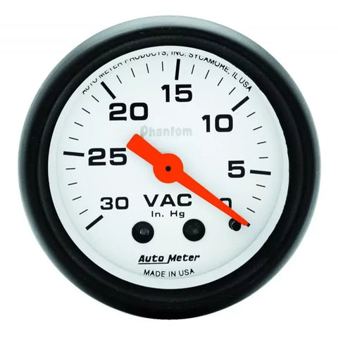 Autometer 2-1/16" 0-30 IN HG Vacuum Gauge Phantom | Universal (5784)