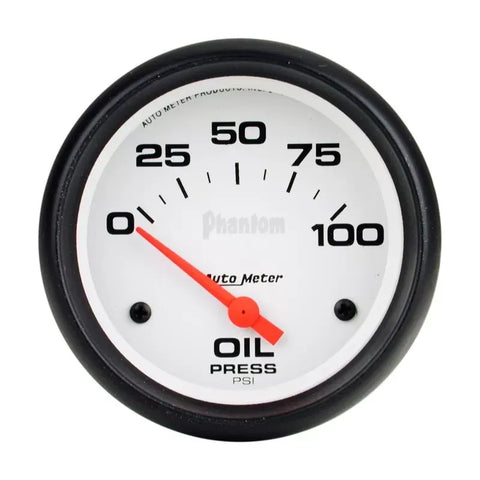 Autometer 2-5/8" 0-100 PSI Oil Pressure Gauge Phantom | Universal (5827)