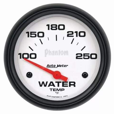 Autometer 2-5/8" 100-250 °F Water Temperature Gauge Phantom | Universal (5837)