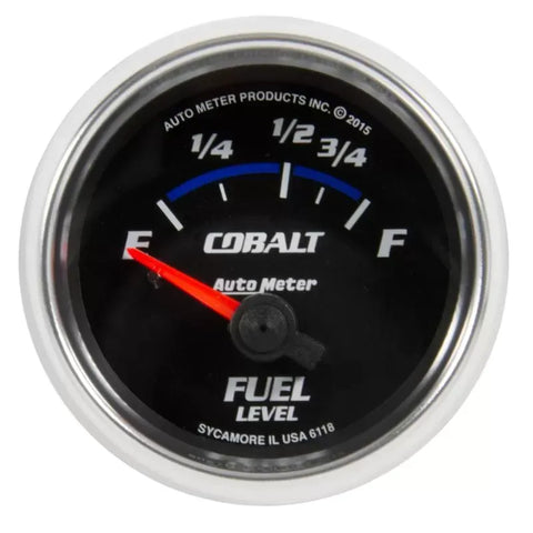 Autometer 2-1/16" 16-158 Ω Fuel Level Gauge Cobalt | Universal (6118)