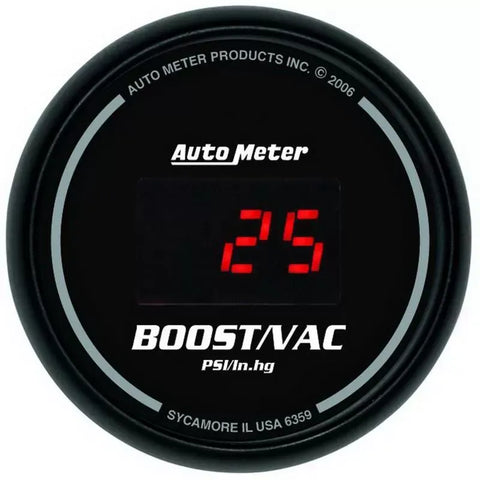 Autometer 2-1/16" 30 IN HG/30 PSI Vacuum/Boost Gauge SPORT-COMP Digital | Universal (6359)