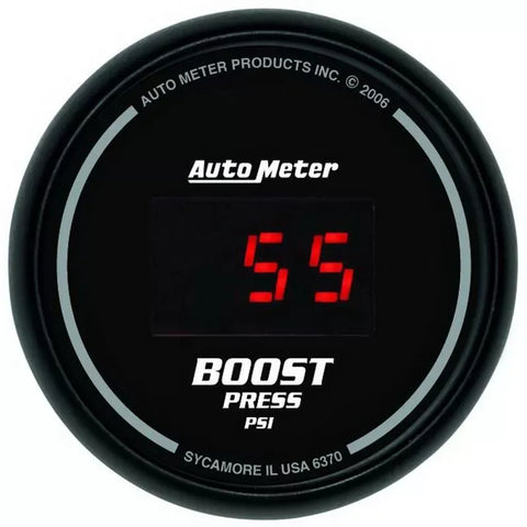 Autometer 2-1/16" 0-60 PSI Boost Gauge SPORT-COMP Digital | Universal (6370)