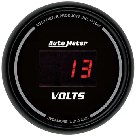 Autometer 2-1/16" 8-18V Voltmeter Gauge SPORT-COMP Digital | Universal (6393)