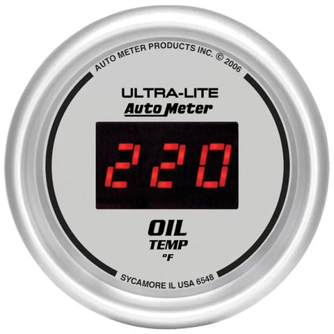 Autometer 2-1/16" 0-340 °F Oil Temperature Gauge ULTRA-LITE Digital | Universal (6548)