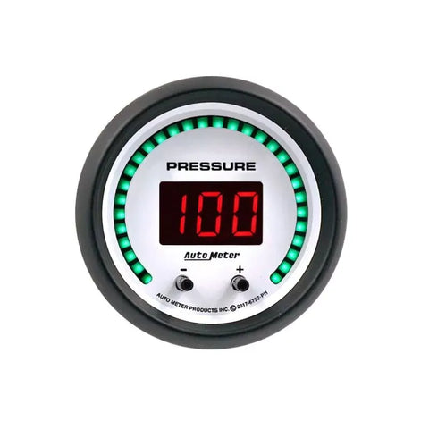 Autometer 2-1/16" Two Channel Selectable Scale PSI / BAR Digital Fluid Pressure Gauge Phantom Elite | Universal (6752-PH)