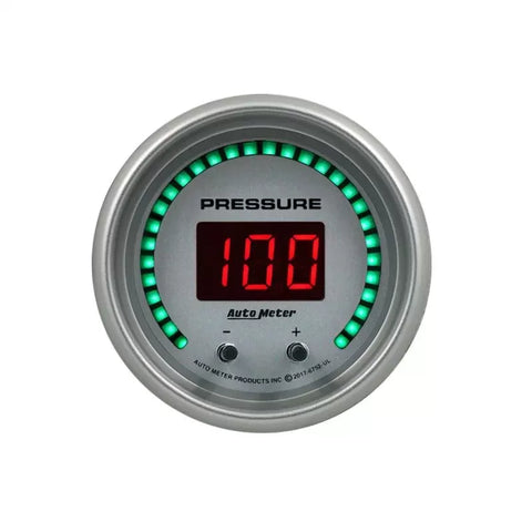 Autometer 2-1/16" Two Channel Selectable Scale PSI / BAR Digital Fluid Pressure Gauge ULTRA-LITE Elite | Universal (6752-UL)
