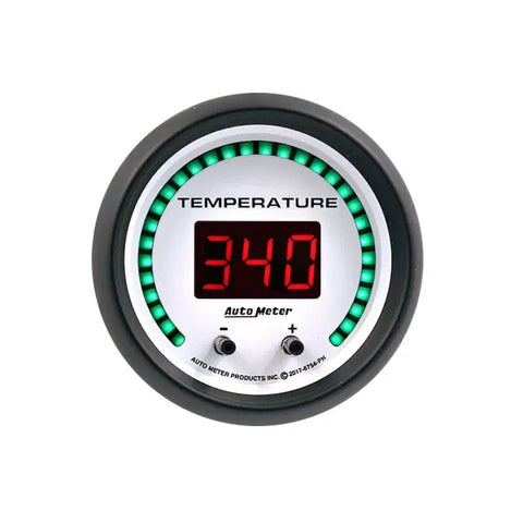 Autometer 2-1/16" Two Channel Selectable Scale ºF / ºC Digital Fluid Temperature Gauge Phantom Elite | Universal (6754-PH)