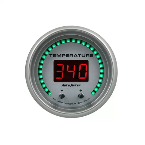 Autometer 2-1/16" Two Channel Selectable Scale ºF / ºC Digital Fluid Temperature Gauge ULTRA-LITE Elite | Universal (6754-UL)
