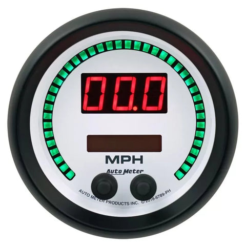 Autometer 3-3/8" 260 MPH / 260 KM/H Electric Programmable Speedometer Gauge Phantom Elite Digital | Universal (6789-PH)