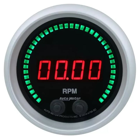 Autometer 3-3/8" 0-16K RPM In-Dash Tachometer Gauge SPORT-COMP Elite Digital | Universal (6798-SC)