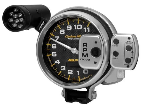 Autometer 5" 0-11k RPM Tachometer Gauge Carbon Fiber | Universal (6836)