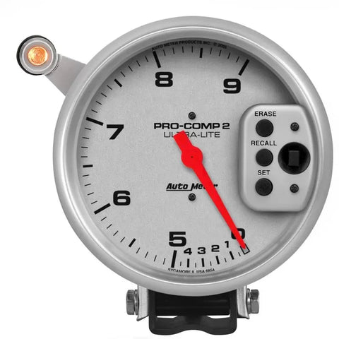 Autometer 5" 0-9000RPM Pedestal DUAL RANGE W/PEAK MEMORY Tachometer Gauge ULTRA-LITE | Universal (6854)
