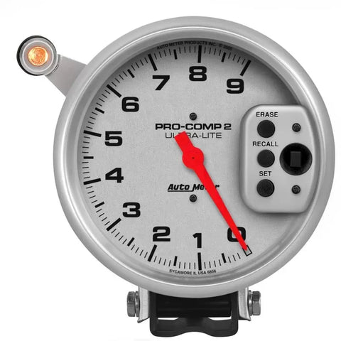 Autometer 5" 0-9000RPM Pedestal W/PEAK MEMORY Tachometer Gauge ULTRA-LITE | Universal (6856)