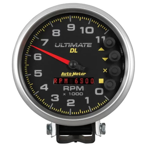 Autometer 5" 0-11k RPM ULTIMATE DL PLAYBACK Tachometer Gauge Silver | Universal (6897)
