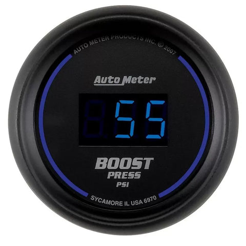 Autometer 2-1/16" 0-60 PSI Digital Boost Gauge Cobalt | Universal (6970)
