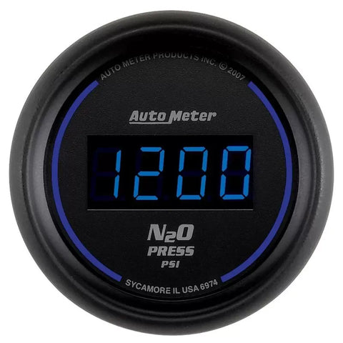 Autometer 2-1/16" 0-1600 PSI Digital Nitrous Pressure Gauge Cobalt | Universal (6974)