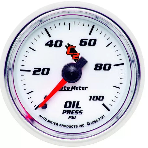Autometer 2-1/16" 0-100 PSI Oil Pressure Gauge C2 | Universal (7121)