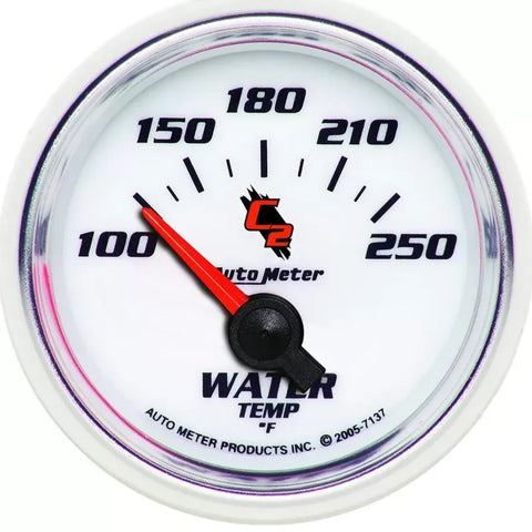 Autometer 2-1/16" 100-250 °F Water Temperature Gauge C2 | Universal (7137)