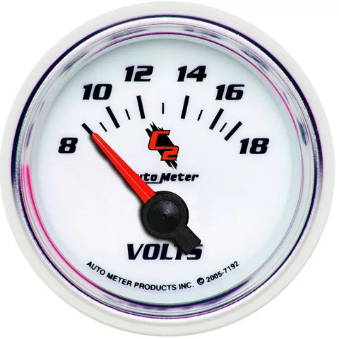 Autometer 2-1/16" 8-18V Voltmeter Gauge C2 | Universal (7192)