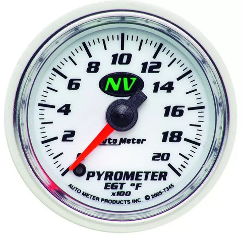 Autometer 2-1/16" 0-2000 °F Pyrometer EGT Gauge NV | Universal (7345)