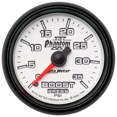Autometer 2-1/16" 0-35 PSI Boost Gauge Phantom II | Universal (7504)
