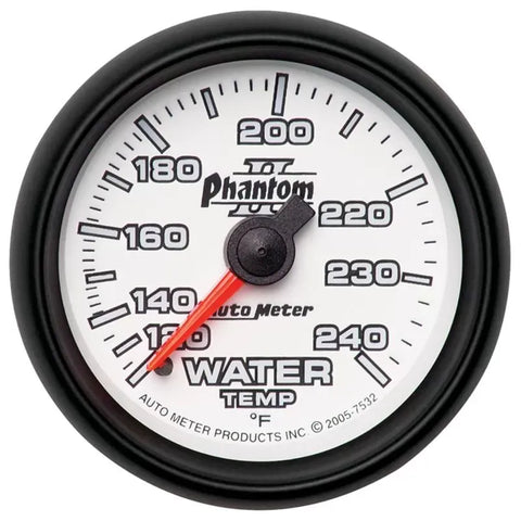 Autometer 2-1/16" 120-240 °F Water Temperature Gauge Phantom II | Universal (7532)