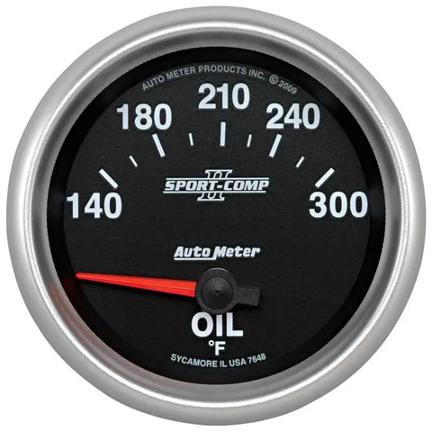 Autometer 2-5/8" 140-300 °F Oil Temperature Gauge SPORT-COMP II | Universal (7648)