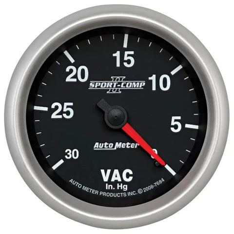 Autometer 2-5/8" 0-30 IN HG Vacuum Gauge SPORT-COMP II | Universal (7684)