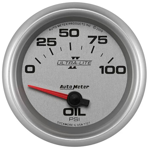 Autometer 2-5/8" 0-100 PSI Oil Pressure Gauge ULTRA-LITE II | Universal (7727)