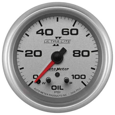 Autometer 2-5/8" 0-100 PSI Oil Pressure Gauge ULTRA-LITE II | Universal (7753)