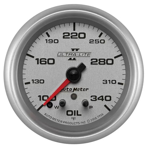 Autometer 2-5/8" 100-340 °F Oil Temperature Gauge ULTRA-LITE II | Universal (7756)