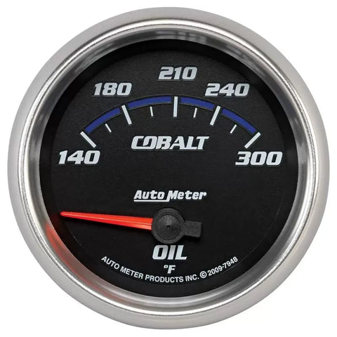 Autometer 2-5/8" 140-300 °F Oil Temperature Gauge Cobalt | Universal (7948)