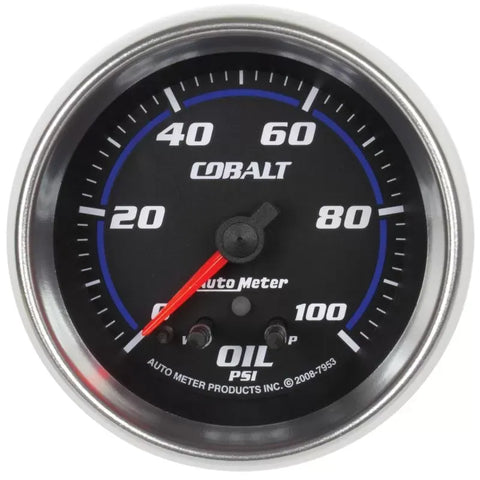 Autometer 2-5/8" 0-100 PSI Oil Pressure Gauge Cobalt | Universal (7953)
