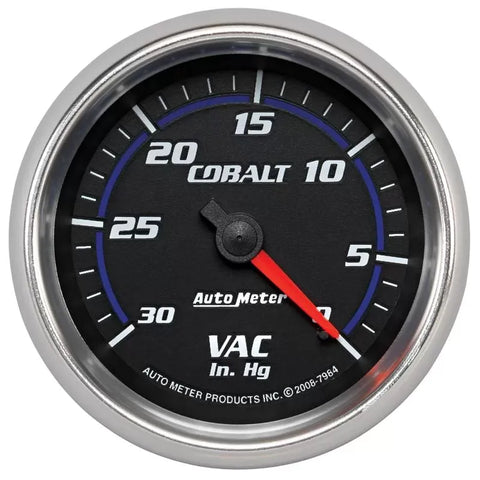 Autometer 2-5/8" 0-30 IN HG Vacuum Gauge Cobalt | Universal (7984)