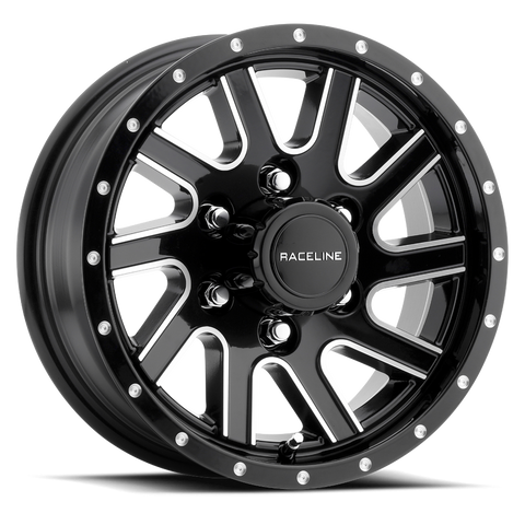 Raceline Wheels Twisted Gloss Black w/ Machined Spoke Edges 15x5 | 5x114.3 (820M-55012)