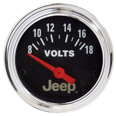 Autometer 2-1/16" 8-18V Voltmeter Gauge Jeep | Universal (880242)