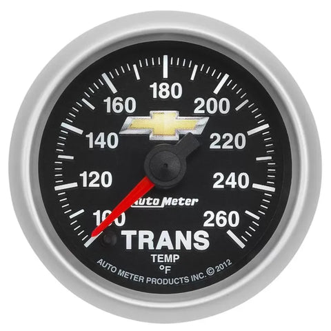 Autometer 2-1/16" 100-260 °F Digital Stepper MOTOR Transmission Temp Gauge CHEVY GOLD BOWTIE | Universal (880448)