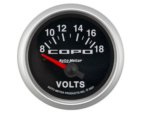 Autometer 2-1/16" 18V Electric Voltmeter Gauge COPO | Universal (880874)