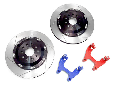 Neuspeed 2-Piece Floating Brake Rear Rotors Upgrade Kit | 2022+ Audi S3 / RS3 & 2022+ Golf GTI / R (99.10.51)