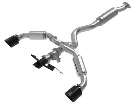 aFe Power Gemini XV 3in to 2-1/2in Cat Back Exhaust w/ Black Tips | 2023+ Toyota GR Corolla (49-36070-B)